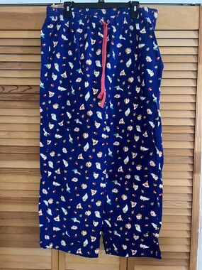Navy Blue Sleep Pants with Cute Character Print